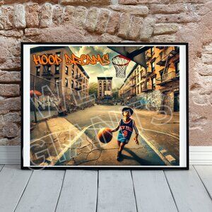 New York HOOP DREAMS COLLECTION 20"x16" Art Print